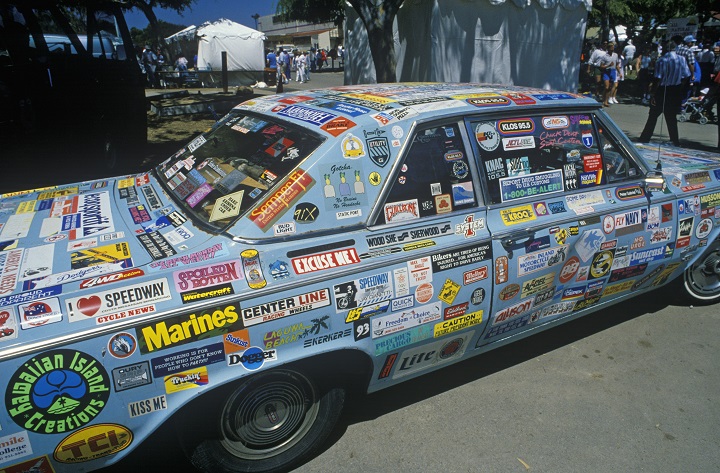 pegatinas en luna del coche 