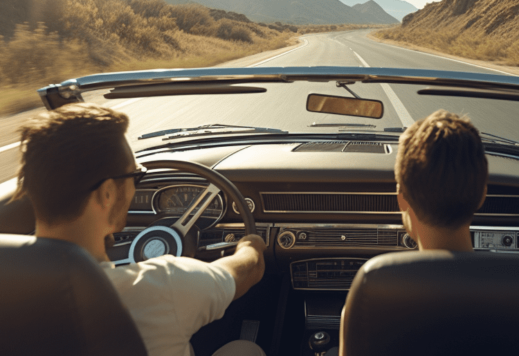 Beneficios de realizar viajes compartidos: pareja en un coche de viaje