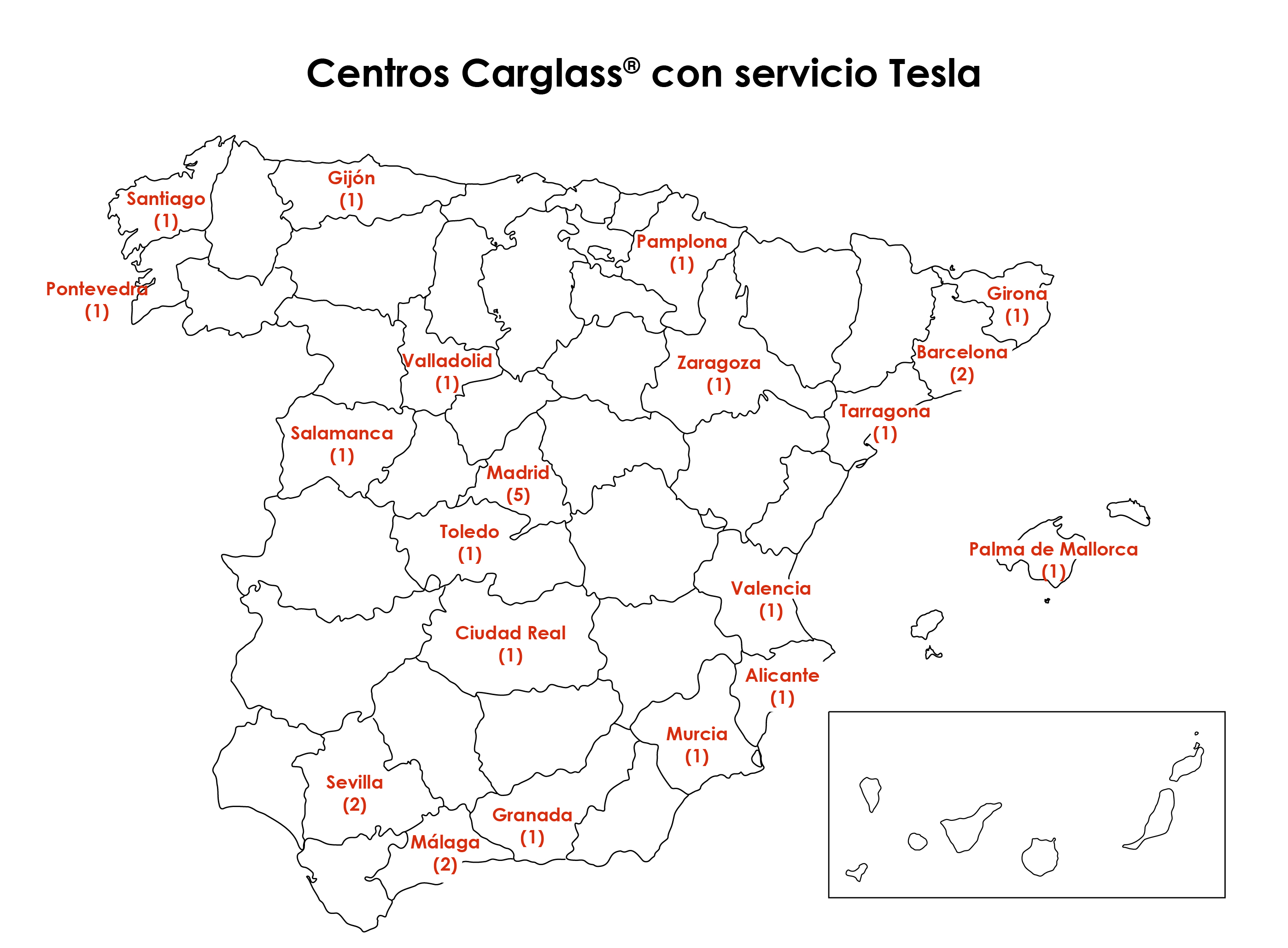 Talleres Carglass<sup>®</sup> con servicio Tesla