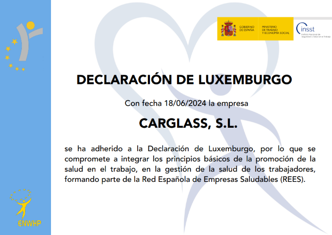 Declaración Luxemburgo Carglass<sup>®</sup>